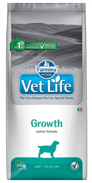 Корм для собак Farmina Vet Life Canine Growth  ( Фармина корм для щенков восстановление при нарушении роста, укрепление иммунной системы)