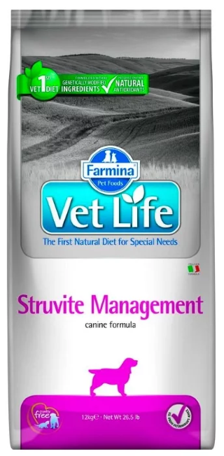 Корм для собак Farmina Vet Life Canine Struvite Management (Фармина корм для собак лечение и профилактика уролитиаза и идиопатического цистита)