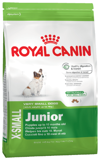 Корм для собак Royal Canin X-Small Junior (Сухой корм Роял Канин Икс-Смолл Юниор для Щенков Миниатюрных Размеров от 2 до 10 Месяцев)