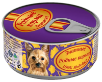 Корм для собак Родные корма - Знатные консервы 100% ( индейка для взрослых собак )