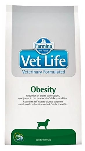 Корм для собак Farmina Vet Life Canine Obesity (Фармина корм для собак при ожирении, подходит для питания стерилизованных животных)