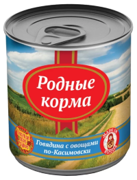 Корм для собак Родные корма  - Говядина с овощами по Касимовски