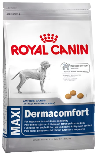 Корм для собак Royal Canin Maxi Dermacomfort (Сухой корм Роял Канин Макси Дермакомфорт для собак крупных пород, кожное раздражение и зуд)