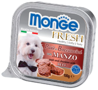 Консервы для собак Monge Dog Fresh – Нежный паштет для собак из говядины