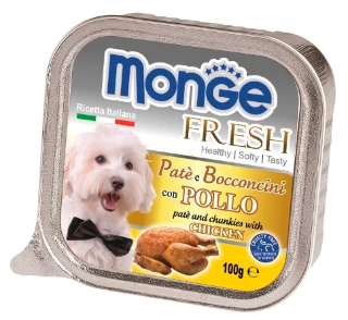  Консервы для собак Monge Dog Fresh - Нежный паштет для собак из курицы