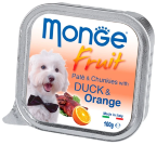 Консервы для собак Monge Dog Fruit – Нежный паштет для собак из утки с апельсином