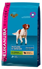 Корм для собак Eukanuba Mature &amp; Senior Lamb &amp; Rice (Сухой корм Эукануба для пожилых собак всех пород с Ягненком и Рисом)