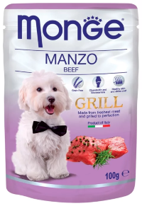 Консервы для собак Monge Dog Grill Pouch – Влажный корм для собак из говядины