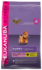 Корм для собак Eukanuba Puppy &amp; Junior Small Breed (Сухой корм Эукануба для щенков мелких пород в возрасте до года с Курицей)