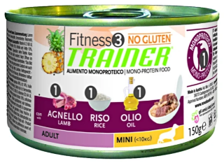 Корм для собак Trainer Fitness3 No Gluten Adult Mini Lamb and Rice canned (Консервы Трейнер без глютена для взрослых собак мелких пород с ягненком и рисом)