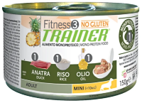 Корм для собак Trainer Fitness3 No Gluten Adult Mini Duck and rice canned (Консервы Трейнер без глютена для взрослых собак мелких пород с уткой и рисом)