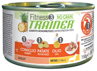 Корм для собак  Trainer Fitness3 No Grain Adult Mini Rabbit and potatoes canned (Консервы Трейнер беззерновые для взрослых собак мелких пород с кроликом и картофелем)