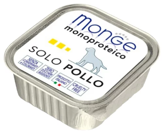 Консервы для собак Monge Dog Monoproteico Solo – Монобелковый паштет для собак из мяса курицы