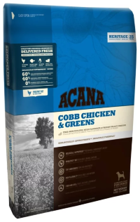 Корм для собак Acana Heritage Cobb Chicken & Greens ( Сухой корм Акана для собак Цыпленок и Зелень )