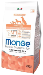 Корм для собак Monge Speciality Puppy&amp;Junior (Сухой корм Монже  для щенков всех пород лосось с рисом )